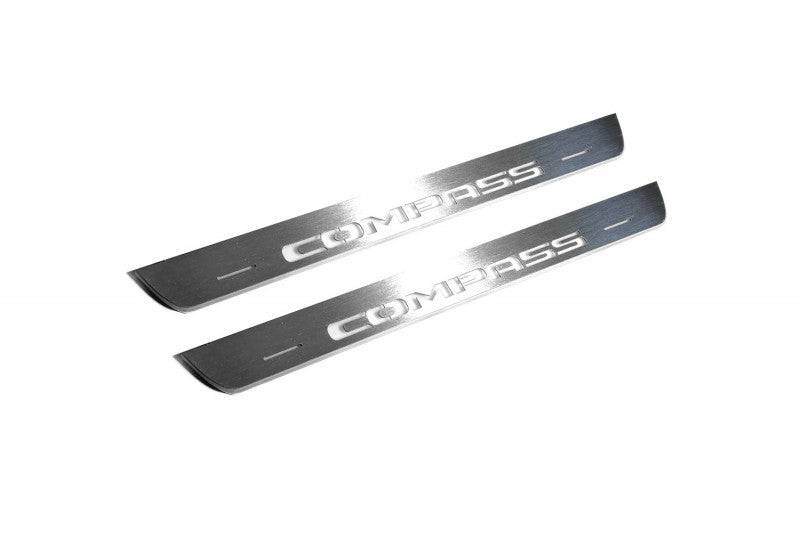 Jeep Compass II LED Door Sill With Logo Compass - decoinfabric