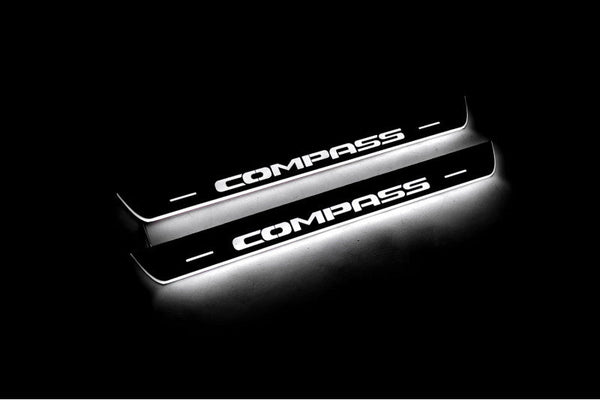 Jeep Compass II LED Door Sill With Logo Compass