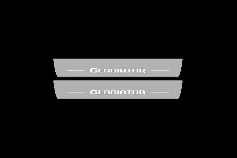 Jeep Gladiator JT 2019+ Car Sill With Logo Gladiator Jeep Led Door Sills opdesign