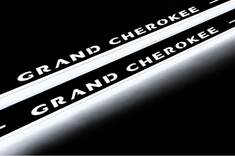 Jeep Grand Cherokee III Car Door Sill With Logo Grand Cherokee - decoinfabric