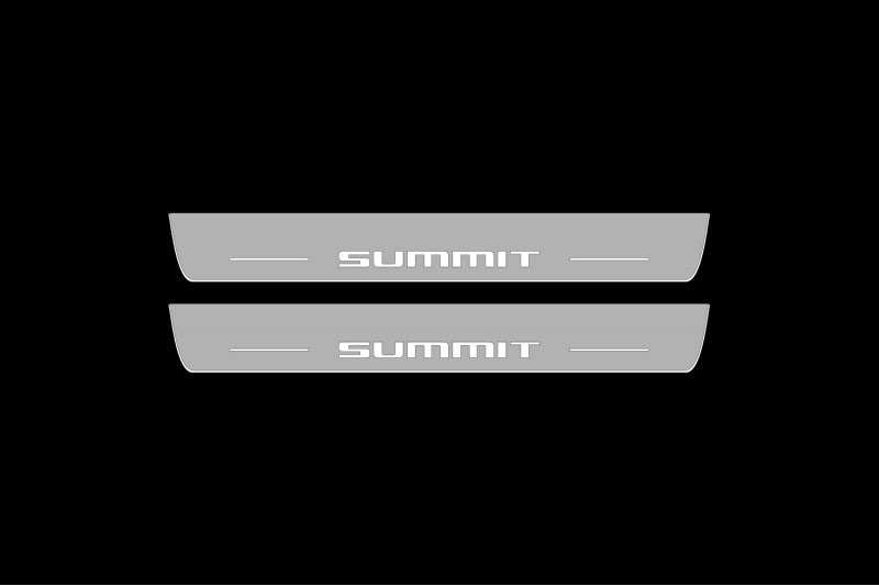 Jeep Grand Cherokee IV 2010-2021 Auto Door Sill Plates With Logo SUMMIT Jeep Led Door Sills opdesign