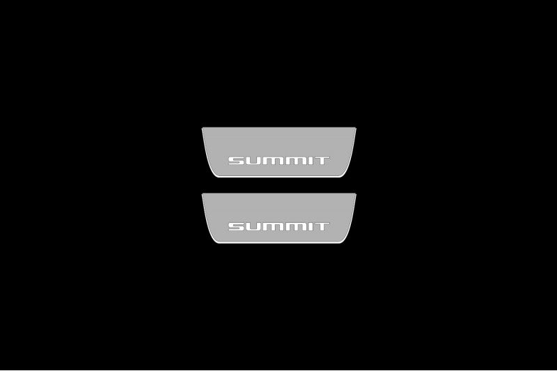 Jeep Grand Cherokee IV 2010-2021 Auto Door Sill Plates With Logo SUMMIT Jeep Led Door Sills opdesign