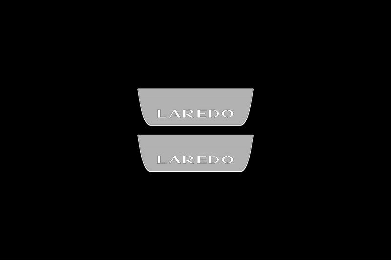 Jeep Grand Cherokee IV 2010-2021 Door Sill Lights With Logo Laredo Jeep Led Door Sills opdesign