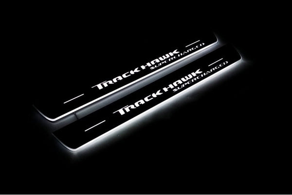 Jeep Grand Cherokee IV Led Sill Plates With Logo TrackHawk Supercharged