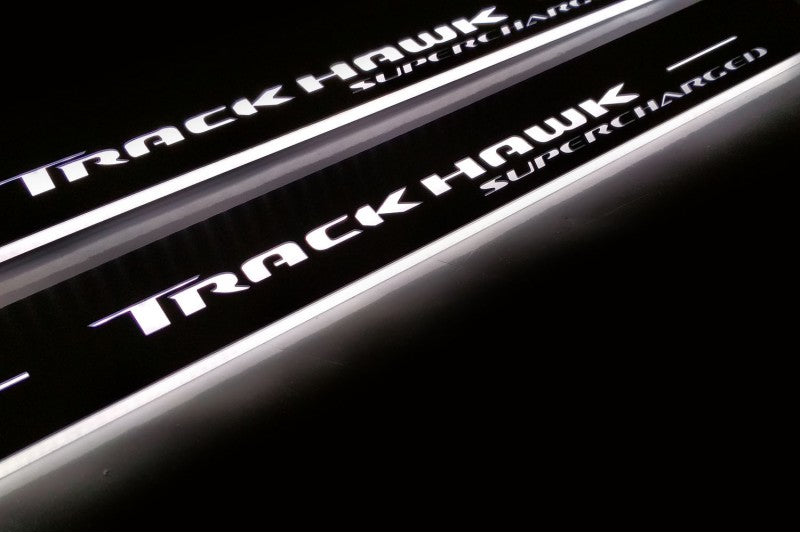 Jeep Grand Cherokee IV Led Sill Plates With Logo TrackHawk Supercharged - decoinfabric
