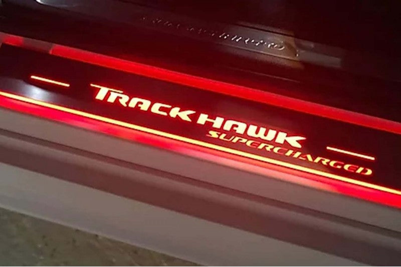 Jeep Grand Cherokee IV Led Sill Plates With Logo TrackHawk Supercharged - decoinfabric