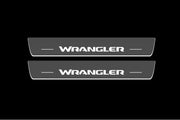Jeep Wrangler JL 2018+ Auto Door Sills With Logo Wrangler Jeep Led Door Sills opdesign