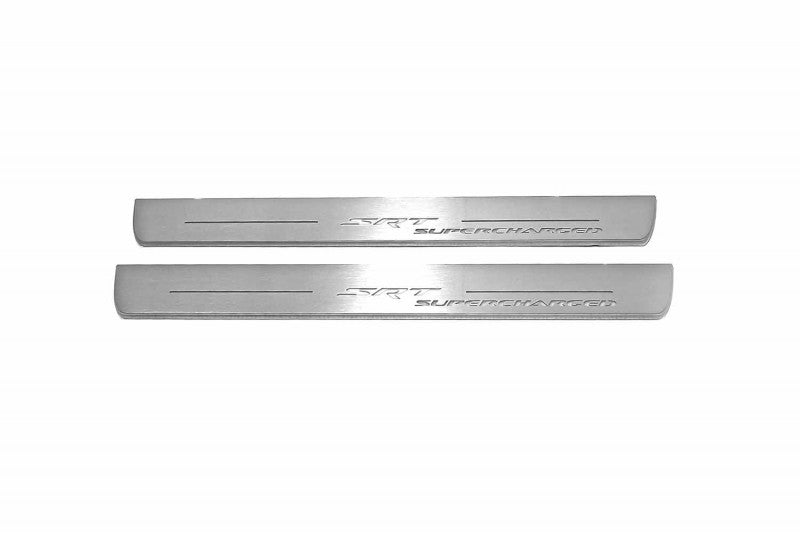 Jeep Grand Cherokee IV Door Sill Led Plate With Logo SRT Supercharged - decoinfabric