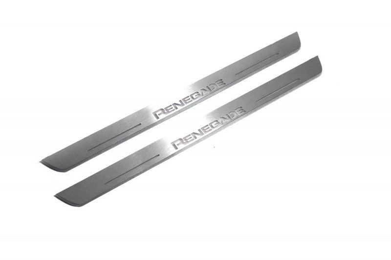 Jeep Renegade 2014+ LED Door Sill With Logo Renegade Jeep Led Door Sills opdesign