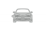 Car Keychain for Alfa Romeo 159 (type FRONT) Keychains opdesign