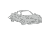 Car Keychain for Alfa Romeo 4C (type 3D) Keychains opdesign