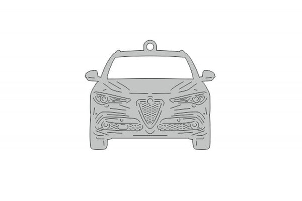 Car Keychain for Alfa Romeo Stelvio (type FRONT) - decoinfabric