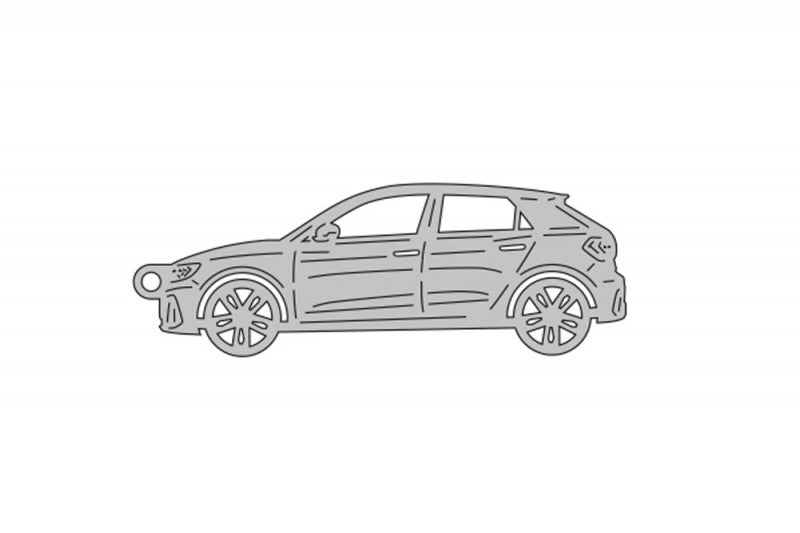 Car Keychain for Audi A1 II 2018+ (type STEEL) Keychains opdesign