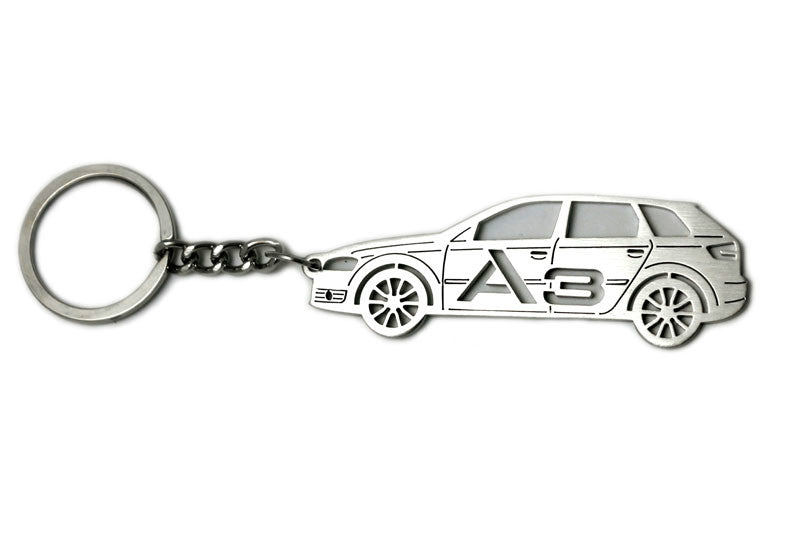 Car Keychain for Audi A3 8P (type STEEL) - decoinfabric