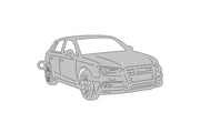 Car Keychain for Audi A3 8V (type 3D) Keychains opdesign