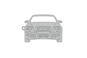 Car Keychain for Audi A6 C6 2004-2011 (type FRONT) Keychains opdesign