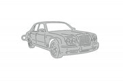 Car Keychain for Bentley Arnage 2004-2009 (type 3D) Keychains opdesign