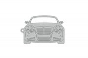 Car Keychain for Bentley Continental GT I (type FRONT) Keychains opdesign