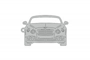 Car Keychain for Bentley Continental GT II (type FRONT) Keychains opdesign
