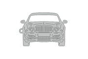 Car Keychain for Bentley Mulsanne (type FRONT) Keychains opdesign