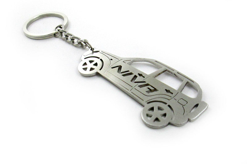 Car Keychain for Chevrolet Niva (type STEEL) - decoinfabric