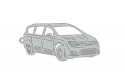 Car Keychain for Chrysler Pacifica (type 3D) Keychains opdesign