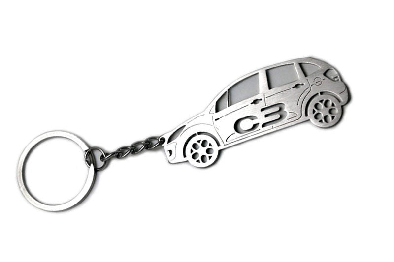 Car Keychain for Citroen C3 II (type STEEL) Keychains opdesign