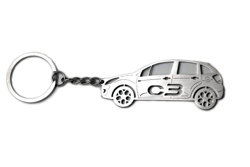 Car Keychain for Citroen C3 II (type STEEL) Keychains opdesign