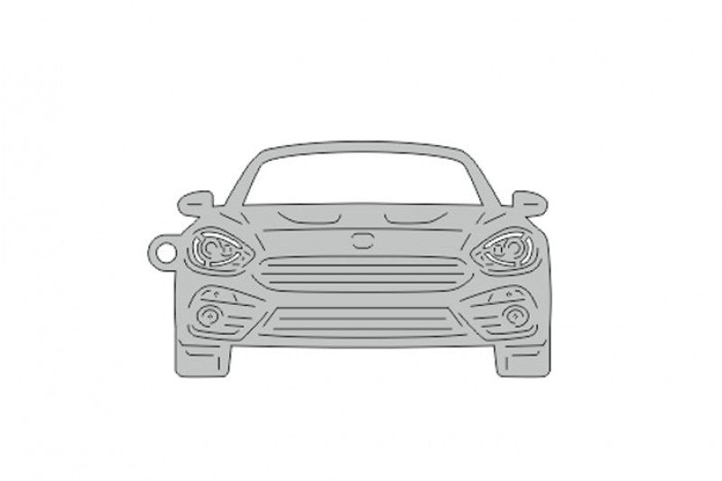 Car Keychain for Fiat 124 Spider (type FRONT) Keychains opdesign
