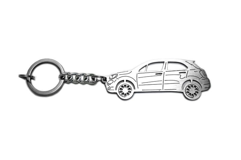 Car Keychain for Fiat 500X (type STEEL)
