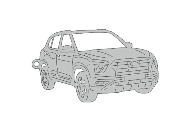 Car Keychain for Hyundai Creta II (type 3D) Keychains opdesign