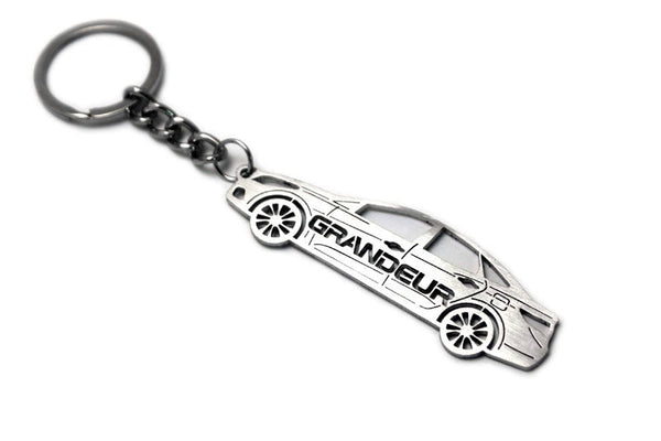 Car Keychain for Hyundai Grandeur V (type STEEL) - decoinfabric