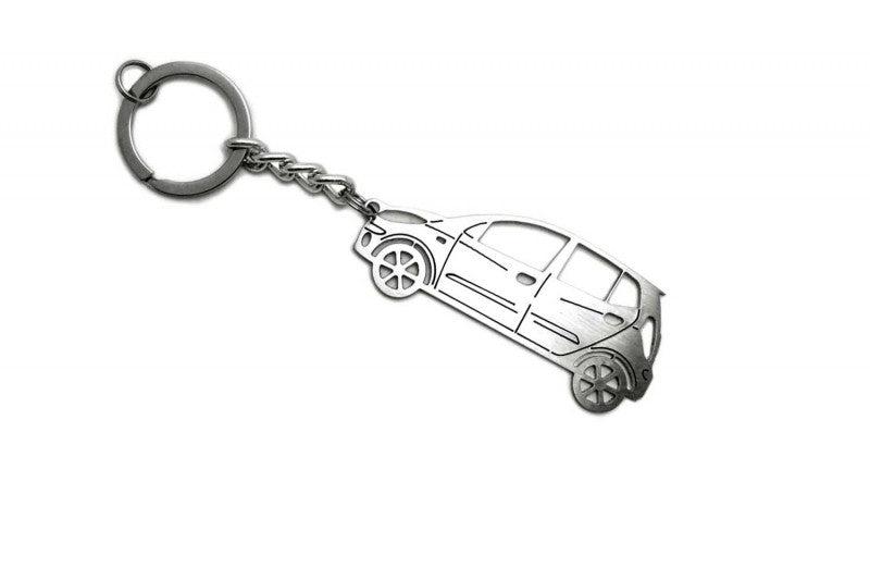 Car Keychain for Hyundai i10 I (type STEEL) - decoinfabric