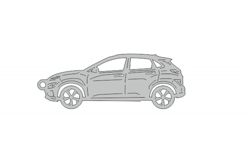 Car Keychain for Hyundai Kona I 2017-2022 (type STEEL) Keychains opdesign
