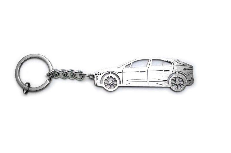Car Keychain for Jaguar I-Type (type STEEL) - decoinfabric