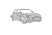 Car Keychain for Mercedes A-Class W177 (type 3D) Keychains opdesign