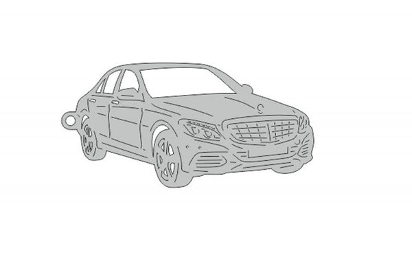 Car Keychain for Mercedes C-Class W205 (type 3D) - decoinfabric