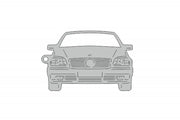 Car Keychain for Mercedes CL-Class C140 (type FRONT) Keychains opdesign
