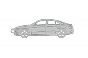 Car Keychain for Mercedes CLA-Class II W118 (type STEEL) Keychains opdesign