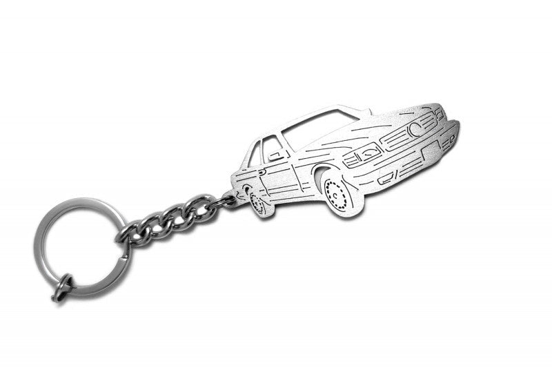 Car Keychain for Mercedes S-Class C126 Coupe (type 3D) - decoinfabric