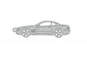 Car Keychain for Mercedes SL R230 (type STEEL) Keychains opdesign