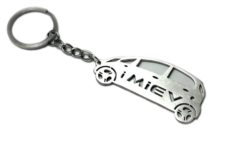 Car Keychain for Mitsubishi i-MiEV (type STEEL) - decoinfabric