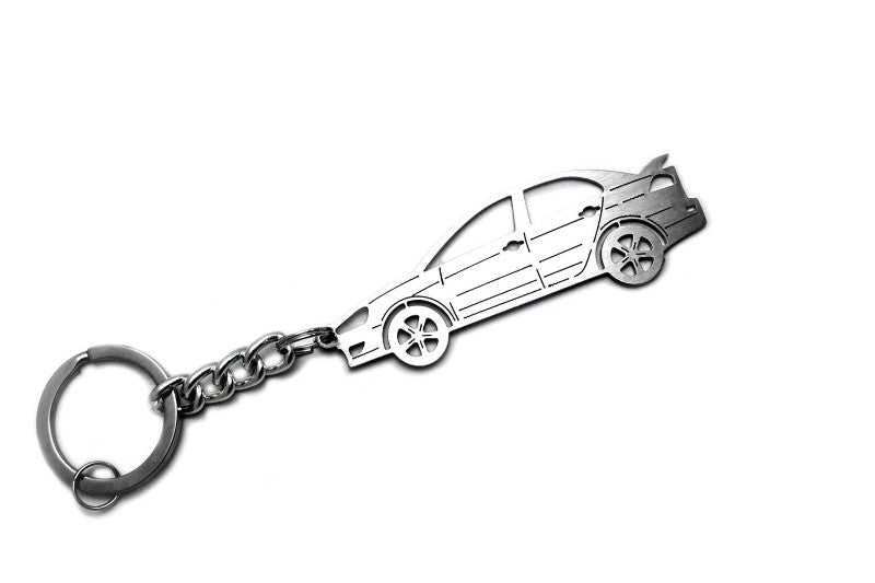 Car Keychain for Mitsubishi Lancer X 4D (type STEEL) - decoinfabric