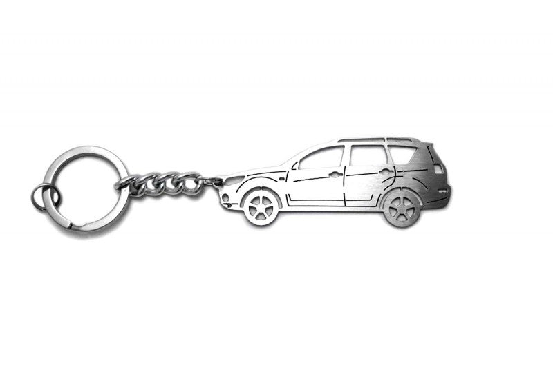 Car Keychain for Mitsubishi Outlander II (type STEEL) - decoinfabric