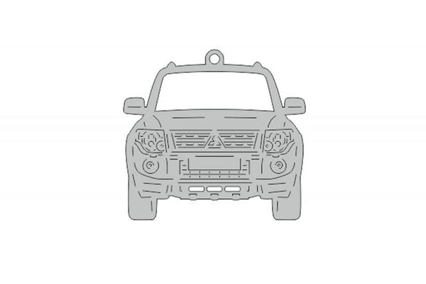 Car Keychain for Mitsubishi Pajero Wagon IV (type FRONT) - decoinfabric