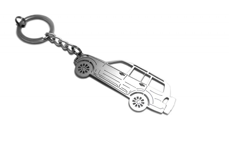 Car Keychain for Mitsubishi Pajero Wagon IV (type STEEL) - decoinfabric