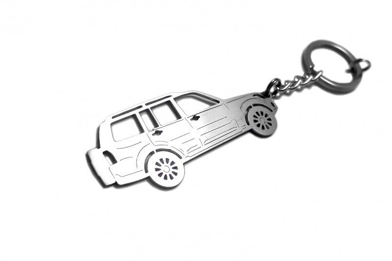 Car Keychain for Mitsubishi Pajero Wagon IV (type STEEL) - decoinfabric