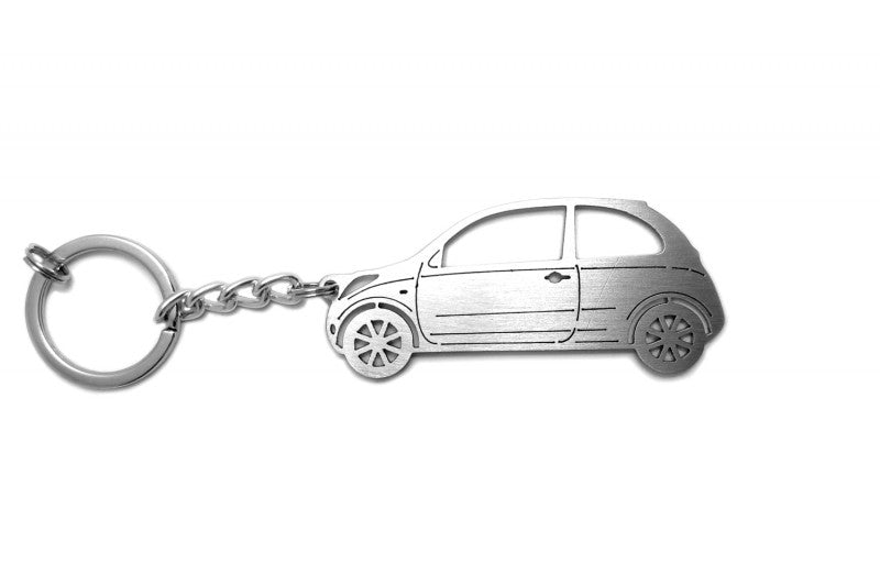 Car Keychain for Nissan Micra III 3D (type STEEL) - decoinfabric
