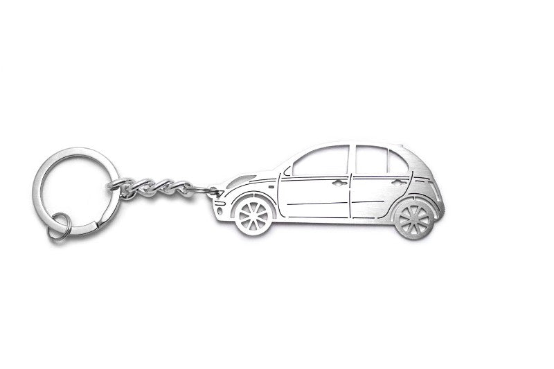 Car Keychain for Nissan Micra III 5D (type STEEL) - decoinfabric