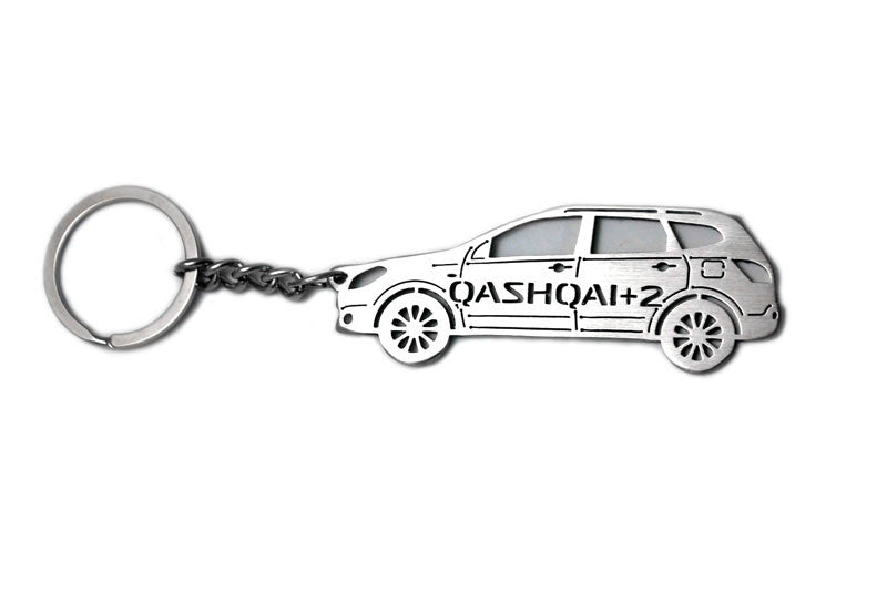 Car Keychain for Nissan Qashqai +2 (type STEEL) Keychains opdesign